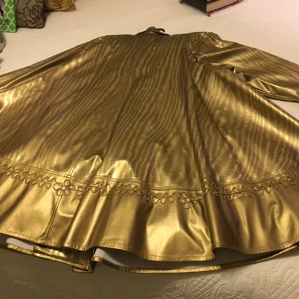 STUNNING Vintage Gold  Embellished Swing Coat - ULTIMATE statement piece